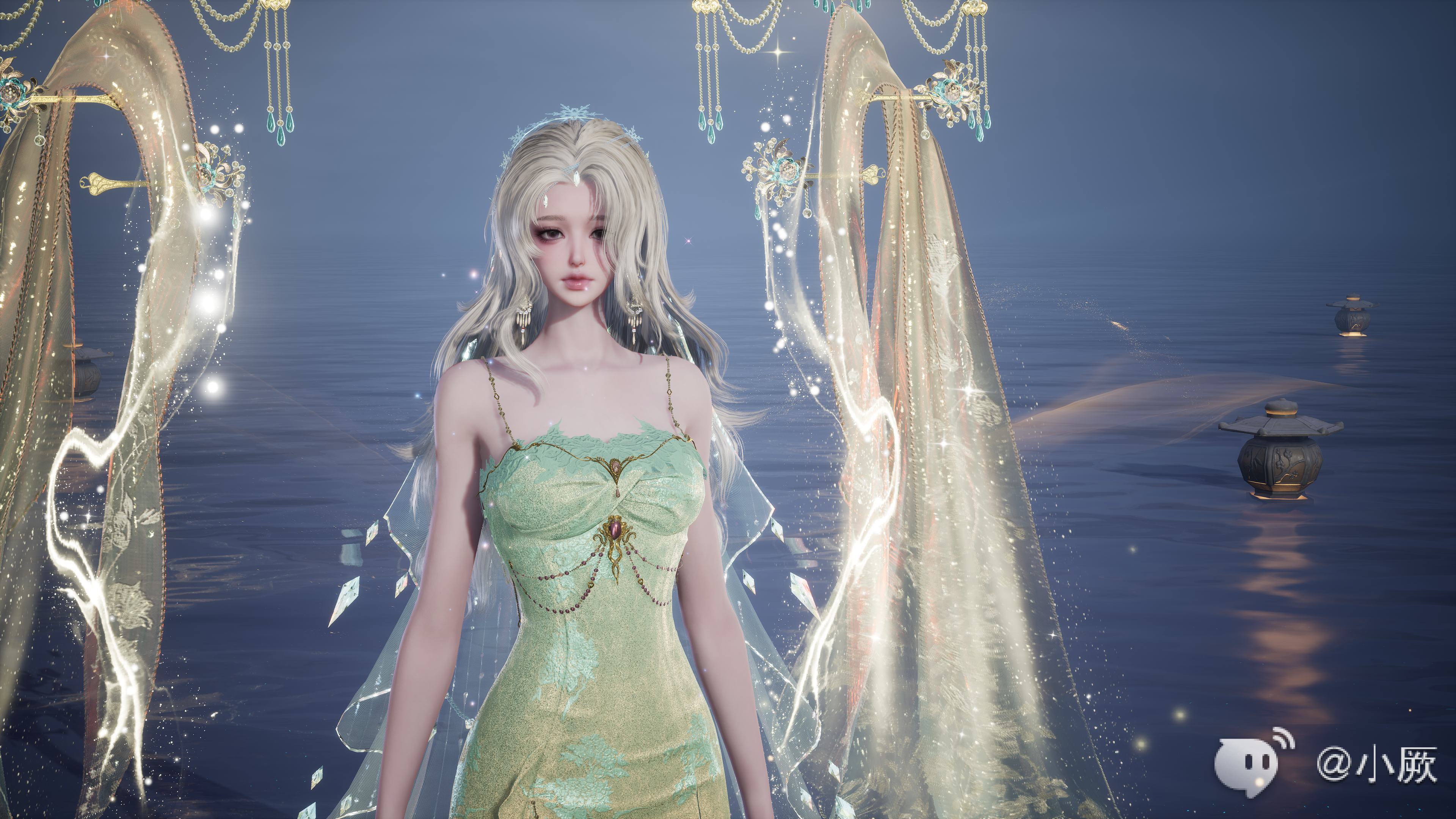 《诛仙世界》成女「丹纱隐墨」染色含染色代码